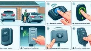 how to program garage door opener to car without remote