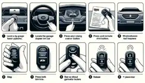 how to set up garage door opener in car