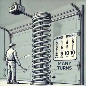 how many turns on a garage door spring