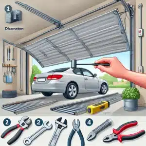 how to put garage door back on track